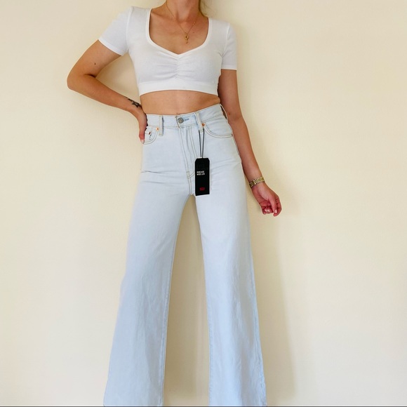 LEVI'S - RIBCAGE STRAIGHT Wide leg denim jeans - Picture 3 of 11